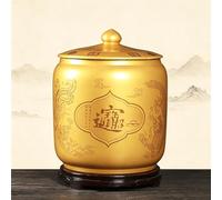 DXYQXL Depósito de almacenamiento sellado de cerámica, dispensador de granos grandes con tapa, recipiente de almacenamiento de alimentos de cocina para arroz y harina, solución de organización para el