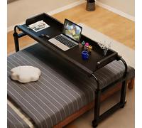 DXYQXL Escritorio de altura ajustable sobre la cama con ruedas, mesa móvil multifuncional para laptop, alimentos y uso médico, estación de trabajo de pie de 65 a 95 cm
