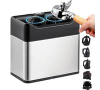 DXYQXL Estación de limpieza automática de portafiltro, removedor eléctrico de café molido de 3 litros con cepillos y raspadores, compatible con portafiltros de 51 mm y 58 mm