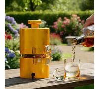 DXYQXL Molde redondo para cubitos de hielo, prensa de bolas de hielo de forma rápida, aluminio de grado, diseño compacto y portátil para fiestas, hielo esférico de fusión lenta en 2-3 minutos