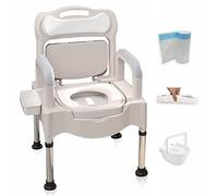 DXYQXL Silla de cabecera - Silla de orinal para adultos con altura ajustable para personas mayores y personas con discapacidades - Asiento de inodoro portátil, ancianos para uso doméstico - Adecuado y