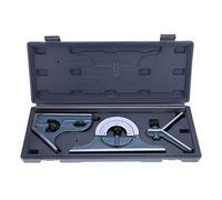 DXYQXL Transportador de regla cuadrada combinada, juego de medición de acero inoxidable con caja de almacenamiento, regla cuadrada en T en pulgadas/métrica, medición de nivel de 0-180°