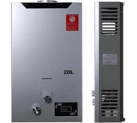 Dxysyldrun 20L,Calentador De Agua Sin Tanque De GLP, 10L/Minuto, con Pantalla Digital, Calentador De Agua Portátil Instantáneo para Camping, Caldera Exterior De Ducha De Propano Montada En La Pared