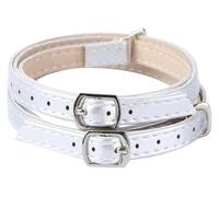 DXZXDJIU 1 par de Correas Cruzadas for Tacones Altos - Correas de Tobillo Desmontables for Tacones Altos - Cordón anticaída for un Ajuste Seguro(Silver)