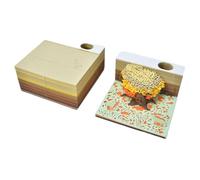 DXZXDJIU 3D Sticky Notes Crafts,Bloc de Notas 3D, Jungle Secret 3D Árbol Lágrimas Degradado Tiras de Papel Regalos Culturales y Grabados Fino y Papel Práctico