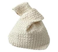 DXZXDJIU Bolso de Mano con Pliegues en Forma de Nube: un Elegante y Sencillo Bolso for Objetos pequeños, Perfecto for proyectos de Bricolaje.(White)