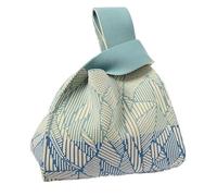 DXZXDJIU Bolso de Punto Hecho a Mano | Bolso de muñeca con Nudo único | Mini Bolso Reutilizable for Mujeres y niñas | Elegante Bolso de Hombro for Compras(Blue)