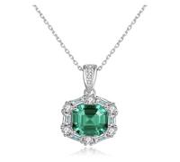 DXZXDJIU Collar con Colgante de Cristal de Plata de Ley 925 for Mujer: Elegante Joya Envuelta for Regalo.