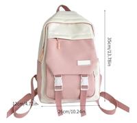 DXZXDJIU Mini Mochila Elegante con Bloques de Color for Mujer: Bolso de Viaje Ligero y Compacto for Estudiantes universitarias.(Purple)