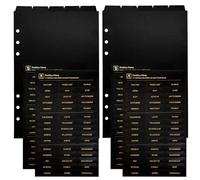 DY.2ten 10 Hojas Separadores Archivador 6 Anillas A5, Fichas de Índice，Divisores A5 Hoja de plástico, Índice Clasificaciones, planificador de anillas，Para Carpetas de Anillas, Cuadernos（Negro）