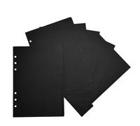 DY.2ten 10 Hojas Separadores Archivador 6 Anillas A5, Negro Fichas de Índice，Divisores A5 Hoja de papel,Índice Clasificaciones,Para Carpetas de Anillas, Cuadernos