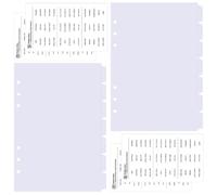 DY.2ten - 14 separadores blancos para archivador de anillas de 6 agujeros, con 7 pestañas escalonadas, A5, de plástico resistente, 2 juegos de 7, 2 etiquetas