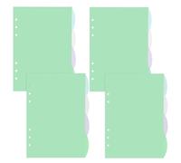 DY.2ten 16 Hojas A5 Divisores de índice Carpeta de índice 6 Anillas,fichas de índice de plástico,Índice A5 Diario de Viaje Diario