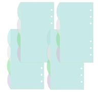 DY.2ten 16 Hojas A6 Divisores de índice Carpeta de índice 6 Anillas,fichas de índice de plástico,Índice A6 Diario de Viaje Diario