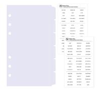 DY.2ten 6 Hojas A6 Separadores Archivador 6 Anillas,Blanco fichas de índice de plástico,Índice A6 Clasificaciones,Divisores de Carpeta de Anillo A6(17cm x 9.4cm)