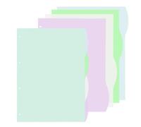 DY.2ten 8 Separadores Archivador 4 Anillas A4, Colores Fichas de Índice de plástico, Divisores A4 Hoja, Índice Clasificaciones, para Carpetas Organizadores Escolar Oficina