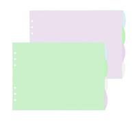 DY.2ten 8 Separadores Archivador A4 6 Anillas, Colores Fichas de Índice de plástico, Divisores A4 Hoja, Índice Clasificaciones, para Carpetas Organizadores Escolar Oficina