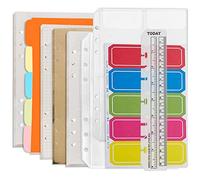 DY.2ten Juego de recambios de cuaderno A5 de 6 agujeros (repuestos de papel cuadriculado + papel rayado + papel kraft + papel de hojas sueltas en blanco), 180 hojas/360 páginas (45 hojas de cada