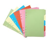 DY.2ten Separadores A5 para Archivador de 6 Anillas - 10 Hojas de Colores, Fichas de Índice, Divisores de Carpeta