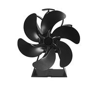 DY216Fireplace - Ventilador de leña, 6 ventiladores, sin electricidad, silencioso, para el hogar, distribución eficiente, campana de acero inoxidable, ventiladores de inserción de ventilación no