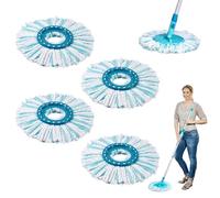 Dyaucwpo 4 Piezas Cabezal de Mopa de Recambio Compatible con Leifheit Clean Twist Disc Mop Ergo Kit, Cabezas de Fregona de Repuesto para Leifheit Recambio para Mopa, Repuesto para Fregona Microfibra