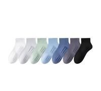 Dybag 7 pares de calcetines finos de algodón transpirable para hombre para primavera y verano, color liso, Multi, talla única