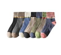 Dybag 7 pares de calcetines gruesos y cálidos para hombre de otoño e invierno, calcetines deportivos a juego de colores a la moda
