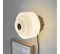 Dyberg Larsen, Aplique de pared Diva, color latón,, Ø 16 cm