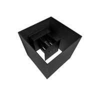 Dyberg Larsen Aplique de pared LED Venus, negro, ancho 15 cm