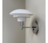 Dyberg Larsen aplique de pared Morph, opal/cromo, anchura 21 cm