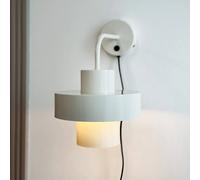 Dyberg Larsen aplique de pared Stoke, blanco masilla, Ø 20 cm, metal