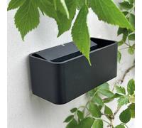 Dyberg Larsen Aplique para exterior LED Saturn, negro, 14,7 cm