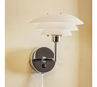 Dyberg Larsen DL20 aplique, pantalla vidrio, cromo True
