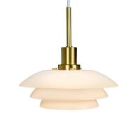 Dyberg Larsen DL20 lámpara colgante, vidrio, latón