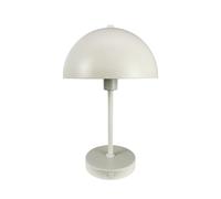 Dyberg Larsen Estocolmo Lámpara de mesa 2.0 blanco perla | Lámpara de escritorio recargable | Lámpara de noche con 6 horas de duración de batería | Lámpara de lectura para interior y exterior |