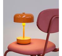 Dyberg Larsen Haipot Lámpara de mesa LED a pilas naranja