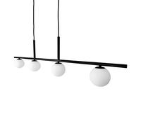 Dyberg Larsen lámpara colgante Alice, negra, metal, 4 luces.