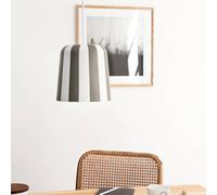 Dyberg Larsen lámpara colgante Gry, gris/blanco, Ø 20 cm, metal
