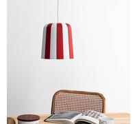Dyberg Larsen lámpara colgante Gry, rojo oscuro/blanco, Ø 20 cm True