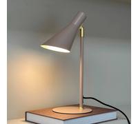 Dyberg Larsen lámpara de mesa DL12, beige, altura 39,5 cm, metal