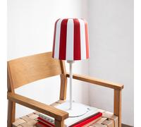 Dyberg Larsen lámpara de mesa Gry, rojo/blanco, altura 49,5 cm, metal