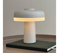 Dyberg Larsen Lámpara de mesa LED recargable Porter, blanca, altura 16 cm