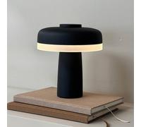 Dyberg Larsen Lámpara de mesa LED recargable Porter, negra, 16 cm