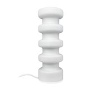 Dyberg Larsen Lámpara de mesa Luna, blanca, altura 33 cm, cristal