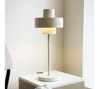 Dyberg Larsen lámpara de mesa Stoke, blanco masilla, altura 49,5 cm