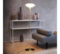 Dyberg Larsen lámpara de pie DL31, color latón, altura 133 cm