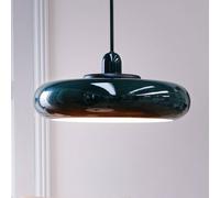 Dyberg Larsen Planet lámpara colgante, verde oscuro, Ø 40 cm, metal