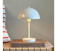 Dyberg Larsen Stockholm lámpara de mesa recargable, blanco perla