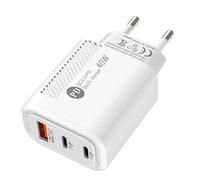 Dybnuhoc Cargador de Bloque rápido - Cabezal de Cargador de teléfono - Tipo-c de Carga QC3.0 2PD 40W del Bloque de Carga del teléfono Principal incombustible Cargador para la