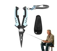Dybnuhoc Cutting Fishing Pliers, Multi Functional Line Cutter, 8,07 x 2,6 pulgadas Lockable Fishing Tool, Durable Stainless Steel Pliers, Anti Slip Grip Design, Outdoor Use for Boat Shore River